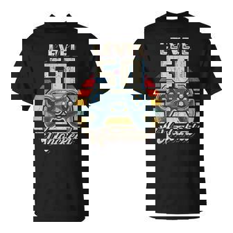 Nivel 50Ideojuego Desbloqueado 50 Cumpleaños Gamer Boys Camiseta unisex - Regaloses