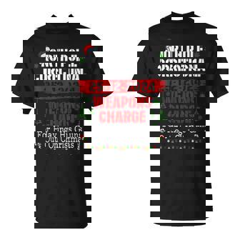 North Pole Correctional Weapons Charge For Having His Guns T-Shirt - Thegiftio