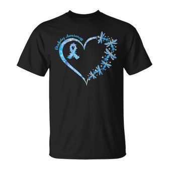 In November We Wear Blue Cure Diabetes Awareness Love Heart T-Shirt - Thegiftio UK