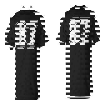 Número 87 Deportiva Con Número De La Suerte Camiseta unisex - Regaloses