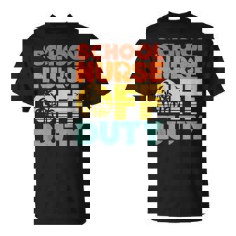 Off Duty School Nurse Tropical Summer Vacation Break T-Shirt - Monsterry