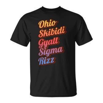 Ohio Skibidi Gyatt Sigma Rizz Rizzler Ohio Sigma Gyatt T-Shirt - Thegiftio