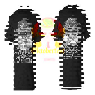 Oktoberfest Drinking Team Let's Get Schnitzel Faced Cat Men T-Shirt - Thegiftio UK