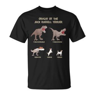 Origin Of The Jack Russell Terrier Evolution History Meme Maglietta - Novitaregali