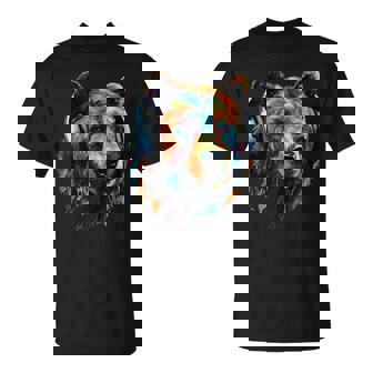 Oso Ilustraciones Zoo Auriculares Colorido Música Animal O Camiseta unisex - Regaloses