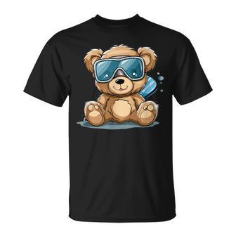 Ours De Plongée Amusant Pour Les Amateurs De Nounours Et Deacances T-Shirt - Cadeauxyz