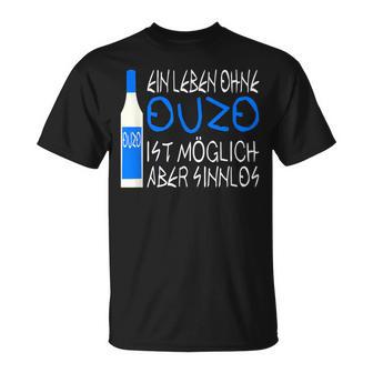 Ouzo Lovers Schnapps Greece Ouzo T-Shirt - Geschenkecke