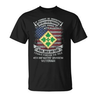 Own Forever The Title 4Th Infantry Division Veteran Flag Usa T-Shirt - Monsterry CA
