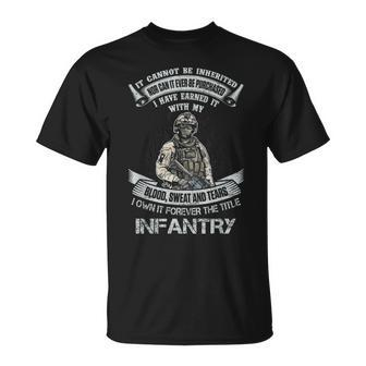 Own Forever The Title Infantry Us Veteran Military T-Shirt - Monsterry AU