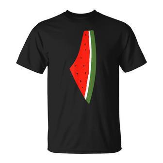 Palestine Watermelon Watermelon Palestine Map T-Shirt - Geschenkecke