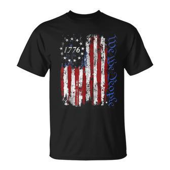 Patriotic 1776 We The People Usa Vintage Old American Flag T-Shirt - Monsterry