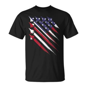 Patriotic 4Th Of July Jet Usa American Flag Boys T-Shirt - Monsterry