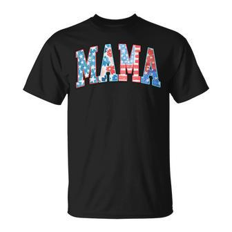 For Patriotic American Flag 4Th Of July American Mama T-Shirt - Monsterry AU