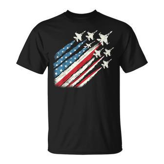 Patriotic Usa Fighter Jets 4Th Of July T-Shirt - Monsterry UK