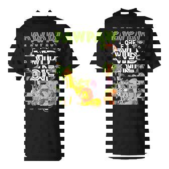 Pawpaw Of The Wild One Zoo Birthday Safari Jungle Animal T-Shirt - Monsterry