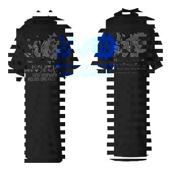 Peace Love Cure Sunflower Ribbon Restless Legs Syndrome Awar T-Shirt - Monsterry