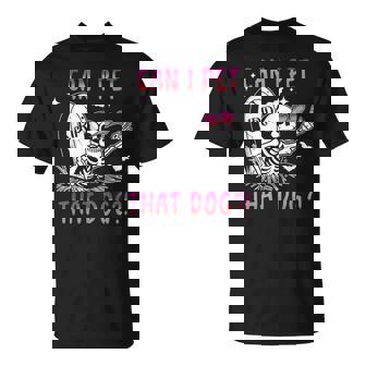 Can I Pet That Dog Skeleton Halloween T-Shirt - Monsterry