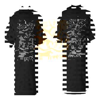 Petroglifos Talla Roca Arte Rupestre Arqueología Petroglifo Camiseta unisex - Regaloses