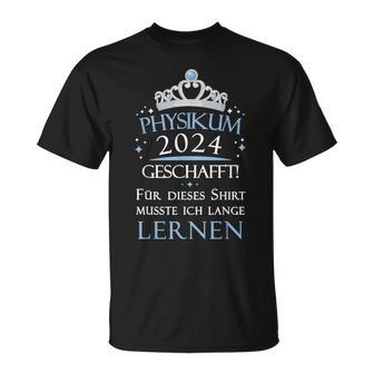 Physikum Medizinstudent Geschafft Bestanden Physikum 2024 T-Shirt - Geschenkecke