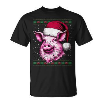 Pig Face Animal Farmer Ugly Christmas Sweater T-Shirt - Monsterry