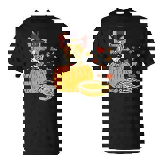 Pilgrim Chihuahua Dog Pumpkin Pie Thanksgiving Mexican T-Shirt - Monsterry