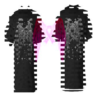 Pink Ribbon Angel Wings Concienciación Sobre El Cáncer De Mama Es Camiseta unisex - Regaloses