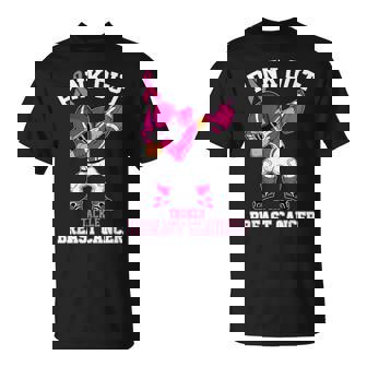 Pink Out Tackle Breast Cancer Awareness Dabbing Football T-Shirt | Mazezy
