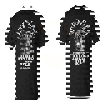 Pitbull Mom Dad Life Is Hard Pitbulls Help Cute Dog T-Shirt - Monsterry