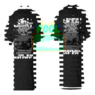 Pool Billiard Team 8 Ball Pool Player Cats & Billiard T-Shirt - Monsterry