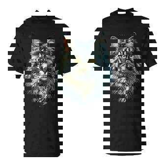 Portrait D'un Chat Maine Coon T-Shirt - Cadeauxyz