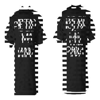 Pretend I'm A Panda Costume Halloween Simple T-Shirt - Thegiftio