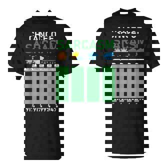 Probabilidad De Sarcasmo Chistes Del Tiempo Divertido Probabilidad De Sarcasmo Meme Camiseta unisex - Regaloses