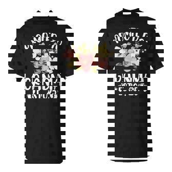 Promoted To Grandma 2025 First Time Nana Floral New Grandma T-Shirt - Thegiftio