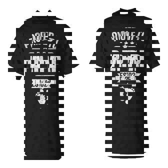 Promoted To Pap Pap Est 2025 Fathers Day First Time New T-Shirt | Mazezy