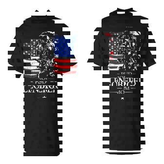Proud Leonberger Mom American Flag Patriotic Gift Dog T-Shirt - Monsterry