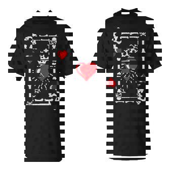 Queen Of Hearts Card Costume Halloween Queen Of Hearts T-Shirt - Thegiftio UK