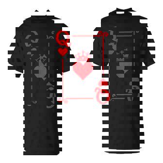 Queen Hearts Card Costume Playing Cards Queen Of Hearts T-Shirt - Thegiftio UK