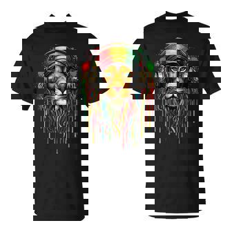 Rasta Reggae Jamaican Lion Of Judah T-Shirt - Monsterry