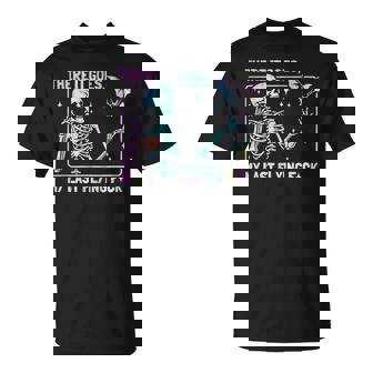 There It Goes My Last Flying F-Ck Tie Dye Skeleton Sarcastic T-Shirt | Seseable UK