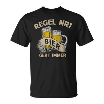 Regel Nr 1 Bier Geht Immer T-Shirt - Geschenkecke