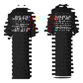Regulation Before Expectation Retro Neurodiversity Therapist T-Shirt - Monsterry