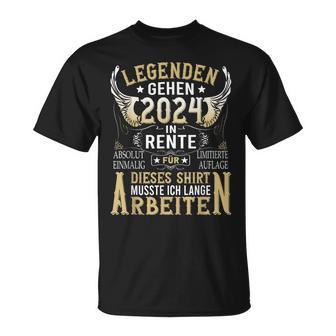 Rentner Eine Legende Geht In Rente 2024 Retirement T-Shirt - Geschenkecke