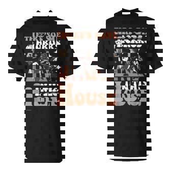 There's Some Horrors In This House Horror Characters T-Shirt | Mazezy