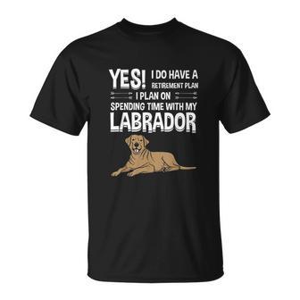 Retirement Plan Labrador Chocolate Lab Gift Labrador T-Shirt - Thegiftio