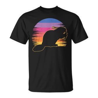 Retro Beaver Beaver Lovers Bobr Meme T-Shirt - Geschenkecke