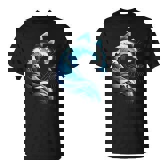 Retro Blue Wave Of Cat Ladies Blue Cats Wave For Kamala T-Shirt | Mazezy