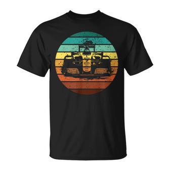 Retro Formula 1 Racing Car Sunset T-Shirt - Geschenkecke