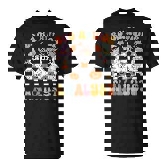 Retro Ghost Boo Havior Analyst Therapist Bcba Halloween T-Shirt - Thegiftio UK