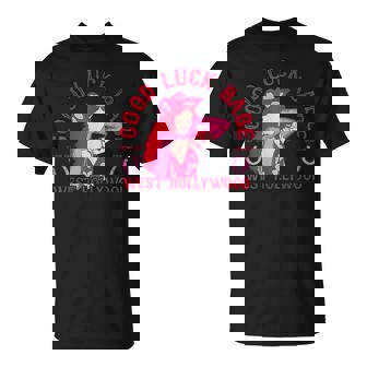 Retro Good Luck Babe Western Cowgirl Pink Pony Club Disco T-Shirt - Thegiftio