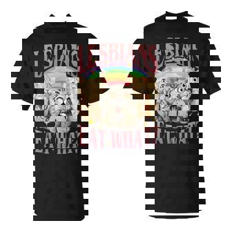 Retro Lgbt Eat What Cat Lesbian Pride Month Equal Rights T-Shirt - Monsterry